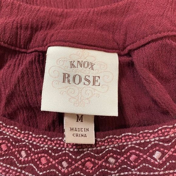 Knox Rose Medium Maroon Cold Shoulder High Low - Picture 6 of 6